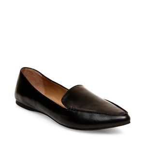 BRAND NEW Steve Madden black leather loafers - size 8 - still in stores!